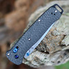 Benchmade Bailout 537-09 with 3.40" Böhler M390 stonewash plain tanto blade and Carbon Fiber handle, open view