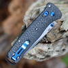 Benchmade Bailout 537-09 with 3.40" Böhler M390 stonewash plain tanto blade and Carbon Fiber handle, open view