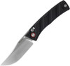Ruike P856 (RKEP856B) 3.0" 14C28N Satin Clip Point Plain Blade, Black G-10 Handle