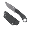Cobratec Fixed Blade Skinner Gen II (SD2DNSBLKGEN2) 3.75" D2 Blackwash Drop Point Plain Blade, Black G10 Handle, Black Kydex Sheath