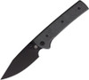 Chaves Scapegoat 229 (CHAV14319 ) 3.7" Elmax Black Spear Point Plain Blade, Black Micarta Handle