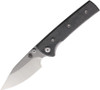 Chaves Scapegoat Street (CHAV14326) 3.5" Elmax Satin Spear Point Plain Blade, Black Micarta Handle