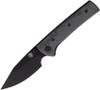 Chaves Scapegoat Street (CHAV14327) 3.5" Elmax Black Spear Point Plain Blade, Black Micarta Handle