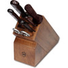 Victorinox 7-Piece Wood Kitchen Knife Block Set — High Carbon Stainless, Brown Wood Handles