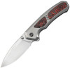 WE Knife Co. Corwyn Frame Lock Folding Knife —Polished Bead Blast Titanium + Lava Flow Fat Carbon Fiber, 3.7" Satin Blade