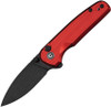 Civivi Mini Shakan (CIVC20052F-2) 2.48" Nitro-V Satin Drop Point Plain Blade, Red Ripple Aluminum Handle