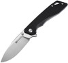 Sencut Stratex (S25055-1) 3.17" 9Cr18MoV Satin Drop Point Plain Blade, Black G-10 Handle