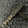 Heretic Hydra V4 H407-15A-COMM OTF Knife 3.625" MagnaCut Black and Grey Camo Drop Point Black Aluminum Handle