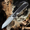 Chris Reeve Large Sebenza 31 Inlay L31-1124 open — CPM MagnaCut  Insingo, glass blasted titanium, Bog Oak inlay, Reeve Integral Lock