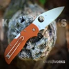 Spyderco Chaparral C152GPBOR 2.80" CPM REX 121 Satin Blade Burnt Orange G-10 Folding Knife Open Side View