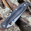 Spyderco Charisma C259PBK Black FRN Thumb Hole Lock Back Closed Spine View Golden USA