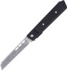 CRKT Zephyr 7110 profile view showing 3.25 inch D2 satin sheepsfoot blade and black G-10 handle.