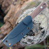 Stonewashed MagnaCut fixed blade with Walnut handle scales, Kydex Sheath