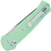 CRKT Sero 7170M profile view showing 3.02 inch S35VN satin drop point blade and mint green glass-reinforced nylon handle with Crossbar Lock.