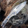 Medford Praetorian Slim Tumbled Billowing Flag Titanium (3.25" S45VN Drop Point)