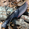 Muela Rhino-9M 02MU093 full-tang fixed blade tactical hunting knife black micarta handle 3.5 inch Sandvik 14C28N stainless satin drop point blade with black leather sheath
