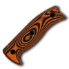 The ESEE 5 Replacement Handle (ESEE5-3D-006) shown with its 3D-contoured orange and black G-10 scales, designed as a precision-fit, high-visibility upgrade or replacement for the ESEE-5 platform.