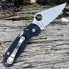 Spyderco Para 3 C223GS with tumble-finished CPM S45VN SpyderEdge serrated blade and black G-10 handle