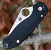 Spyderco Para 3 C223GS with tumble-finished CPM S45VN SpyderEdge serrated blade and black G-10 handle