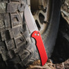 Pro-Tech Mordax 3.6" 20CV Stonewash Button Lock Knife Red
