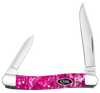Front view of Case Medium Pen knife with Pink Crackle Kirinite handle