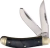 Front View: Rough Ryder Sowbelly Trapper knife open three blade 440 stainless