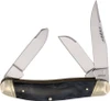 Front View: Rough Ryder Sowbelly knife open three blade 440 stainless