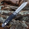 Boker Plus Modern Club Knife 01BP0035 Nitro-V Satin Drop Point Blade Black Micarta Handle Side View