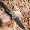Pro-Tech Rockeye 3.385 inch DLC black CPM-MagnaCut clip point blade open, push button auto deployed