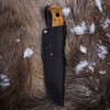 Helle Polaris knife with brown genuine leather sheath belt loop pocket carry option 2026