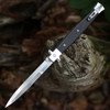 Boker Plus Stiletto 5.0 Ebony 06EX752 satin dagger blade false edge 5.12 inch