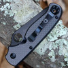 Spyderco ButtonUp C275CFPBK closed 4.43 inch hourglass clip ambidextrous lanyard tube
