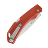 Gerber Forefront Hunt 1077129 open — 3.2" 420HC stonewashed drop point blade, orange GFN handle
 Gerber Forefront Hunt (1077129) shown open from a handle-forward angle against a white background. Orange ribbed GFN handle, lockback bar, and blade profile visible.