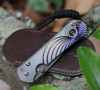 Chris Reeve Small Sebenza 31 S31-1408-0266 Unique Graphic Artist Choice Titanium Handle Graphic Detail View