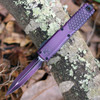 Microtech Ultratech Gen IV D/E Half Tri-Grip Purple Abrasion Standard OTF Automatic Knife 3.5 in. M390MK 11224HT-1PUAA