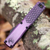 Microtech Ultratech Gen IV D/E Half Tri-Grip Purple Abrasion Standard OTF Automatic Knife 3.5 in. M390MK 11224HT-1PUAA
