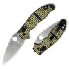 Spyderco Manix 2 Salt C101GBKYLMCP2 CPM MagnaCut Satin Full Flat Drop Point Blade Open Detail View