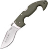 Cold Steel Lynn Thompson Spartan CS21STAA — satin CPM-S35VN serrated kukri blade, OD green G10 handle, lockback, Andrew Demko design