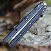 Squid Industries Krake Raken V3 Weehawk KRAKERAKEN WEEHAV3-BLK closed — black textured 7075-T6511 aluminum channel handles, silver hardware, AEB-L blade visible