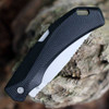 Gerber Forefront Hunt 2009292 closed — black glass-filled nylon handle with chevron texture, stainless clip, thumb stud, lanyard hole