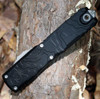 Microtech Ultratech Spartan Gen IV Topographic - 3.55" Bohler M390MK Apocalyptic Dagger Blade, Black Deep Engraved Aluminum Handle - 12234TP-10AP