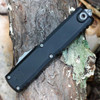 Microtech Ultratech Gen III ZBP - 3.55" Bohler M390MK Apocalyptic Plain Edge Dagger Blade, Black Mil-Spec Hardcoat Aluminum Handle - 1122-10AP