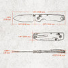 Vosteed Raccoon TiSlim VOSA4509 blueprint blueprint — technical specifications and dimensional measurement layout