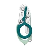 Leatherman Raptor Rescue 833472 shears — compact folded closed view showing nested icy mint handles and black pocket clip