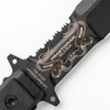 Extrema Ratio Praetorian Gloria U.S.A. 250th — black Kydex sheath with nylon textile backing and scrollwork engraving detail