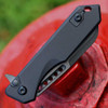 Heretic Jinn Manual H213-6A-T black aluminum handle — smooth, 0.382 in thin, Button Lock, ambidextrous tip-up clip, 1.7 oz
