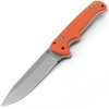 Maserin Colt Outback fixed blade knife (MAS926G10A) shown against a plain background, featuring a textured orange G10 handle with a two-branch symmetrical guard, a 5.51-inch stonewashed drop point blade in Böhler N690 steel, and a black tactical nylon belt sheath with a compartment for the included diamond sharpening rod and wire survival saw.