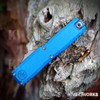 Microtech UTX-70 Gen IV OTF - 2.50" M390 Double-Edge Spartan Blade, Blue Aluminum Handle - 12494-10BL