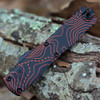 Microtech Ultratech Gen IV Signature Series OTF - 3.55" M390 Double-Edge Dagger Blade, Black/Orange Topographic Camo - 11224-1TPBKORCS