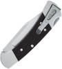Buck 112 Ranger Slim Heritage Elite BU112BRS20 CPM MagnaCut Ebony Wood Handle Nickel Silver Bolster Deep Carry Pocket Clip Closed Right Side View